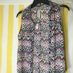 Aztec style shear blouse